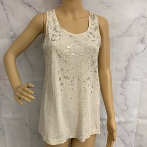 Gap Maternity Women’s Gold Flecked Tank Size M